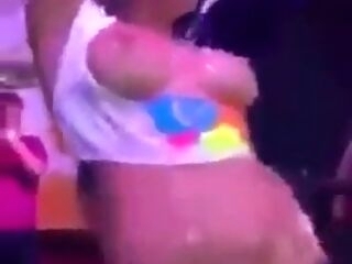 brilliant teenage with lubed ass in nightclub