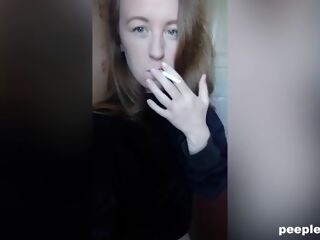amateur cutie loves smoking and stroking