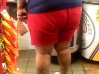 thick large ebony bbw titties it over in the gas station