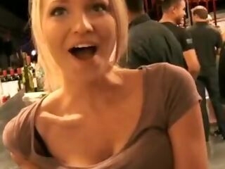 warm girl in a bar shows me everything