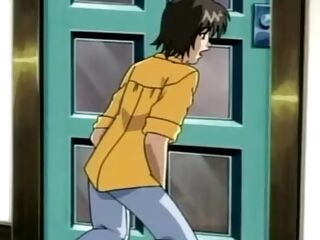 Anime delivery-boy seduced by a hot readhead